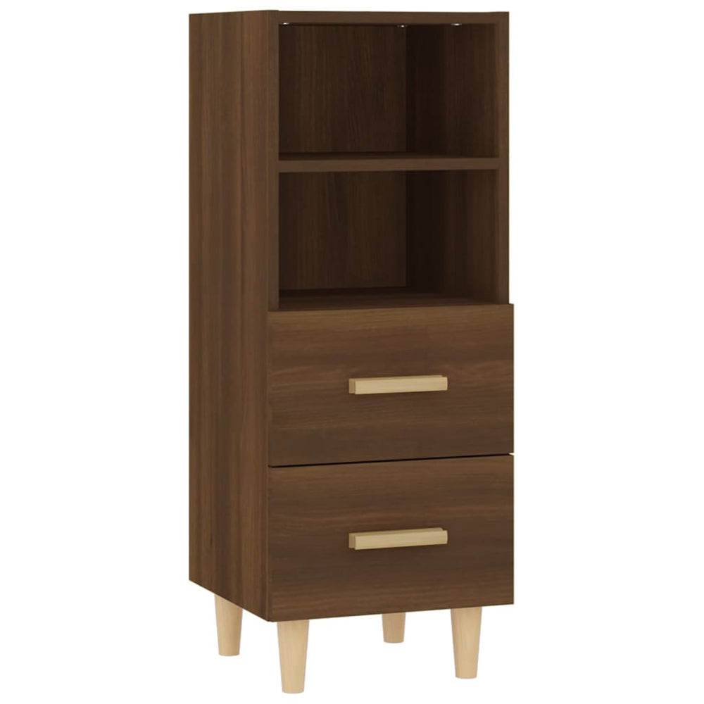 Dressoir 34,5x34x90 cm bewerkt hout bruineikenkleurig - Griffin Retail