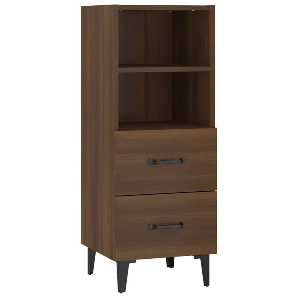 Dressoir 34,5x34x90 cm bewerkt hout bruineikenkleurig - Griffin Retail