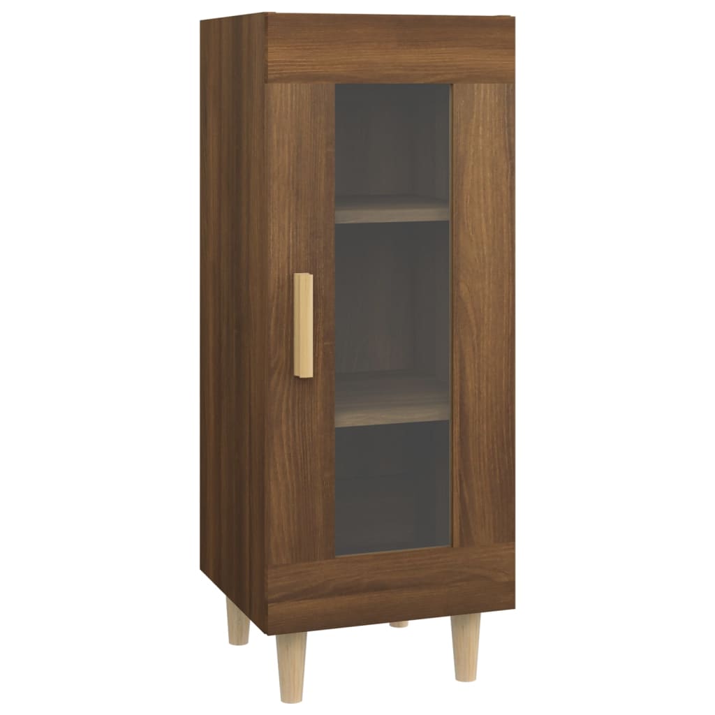 Dressoir 34,5x34x90 cm bewerkt hout bruineikenkleurig - Griffin Retail