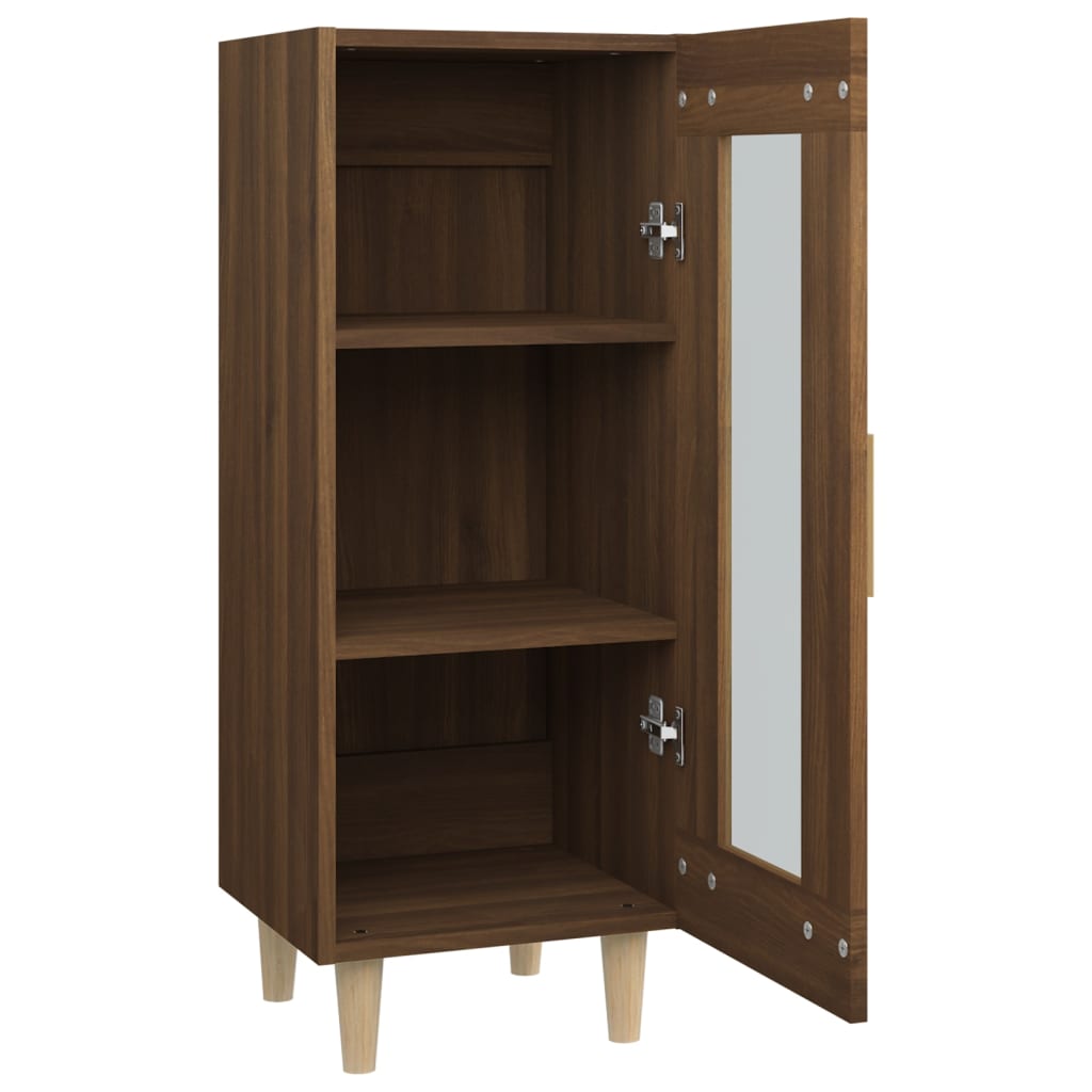 Dressoir 34,5x34x90 cm bewerkt hout bruineikenkleurig - Griffin Retail