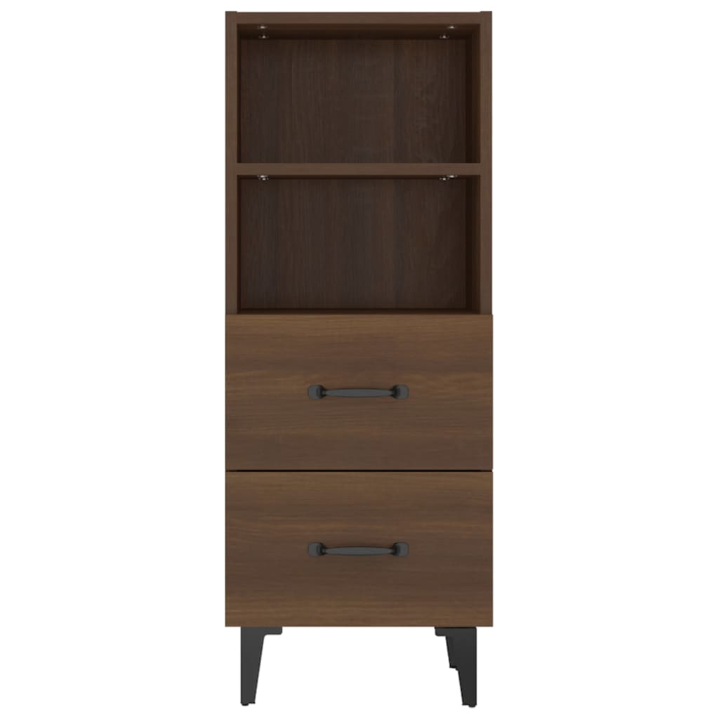 Dressoir 34,5x34x90 cm bewerkt hout bruineikenkleurig - Griffin Retail