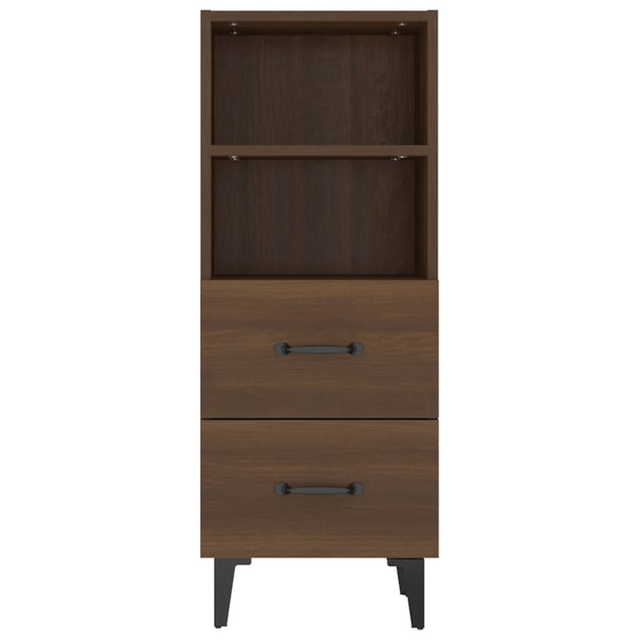 Dressoir 34,5x34x90 cm bewerkt hout bruineikenkleurig - Griffin Retail