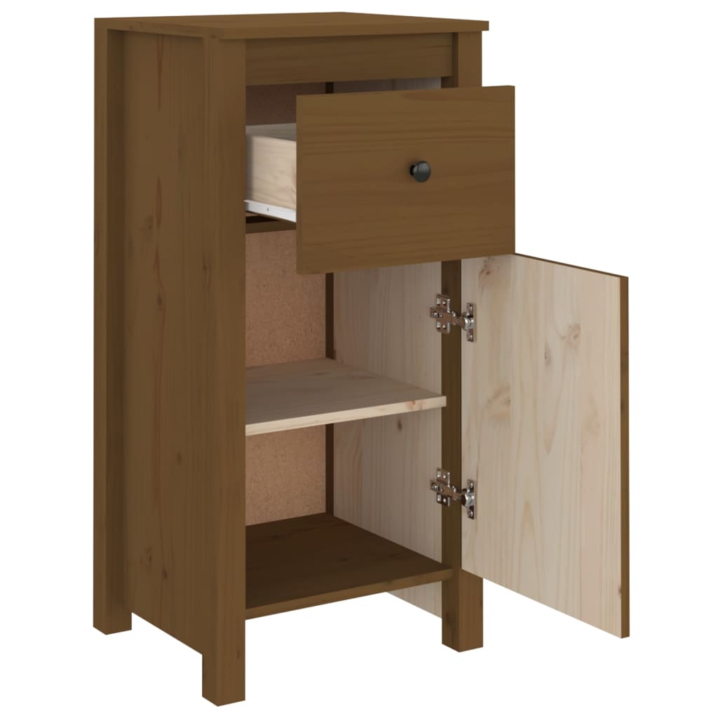 Dressoir 40x35x80 cm massief grenenhout honingbruin - Griffin Retail