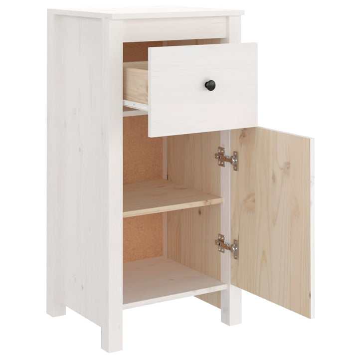 Dressoir 40x35x80 cm massief grenenhout wit - Griffin Retail