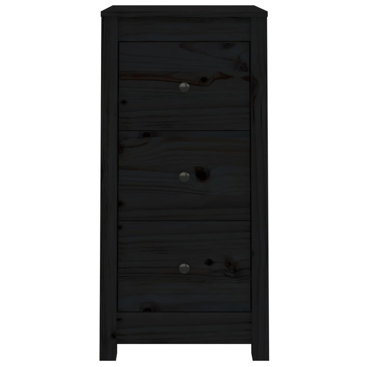 Dressoir 40x35x80 cm massief grenenhout zwart - Griffin Retail