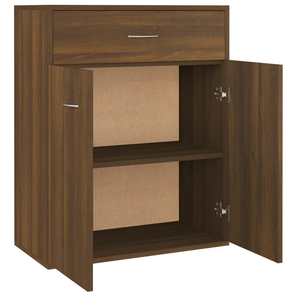 Dressoir 60x30x75 cm bewerkt hout bruineikenkleurig - Griffin Retail