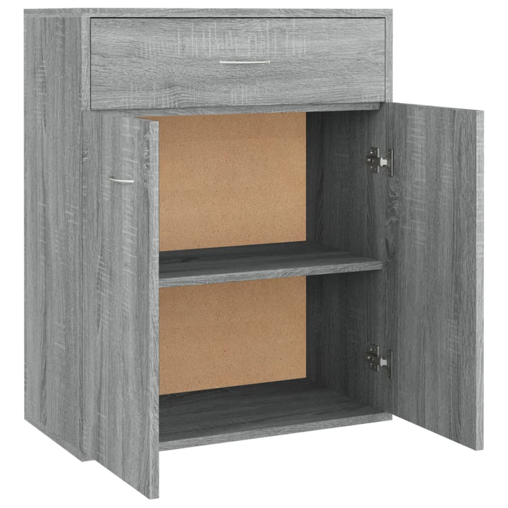 Dressoir 60x30x75 cm bewerkt hout grijs sonoma eikenkleurig - Griffin Retail