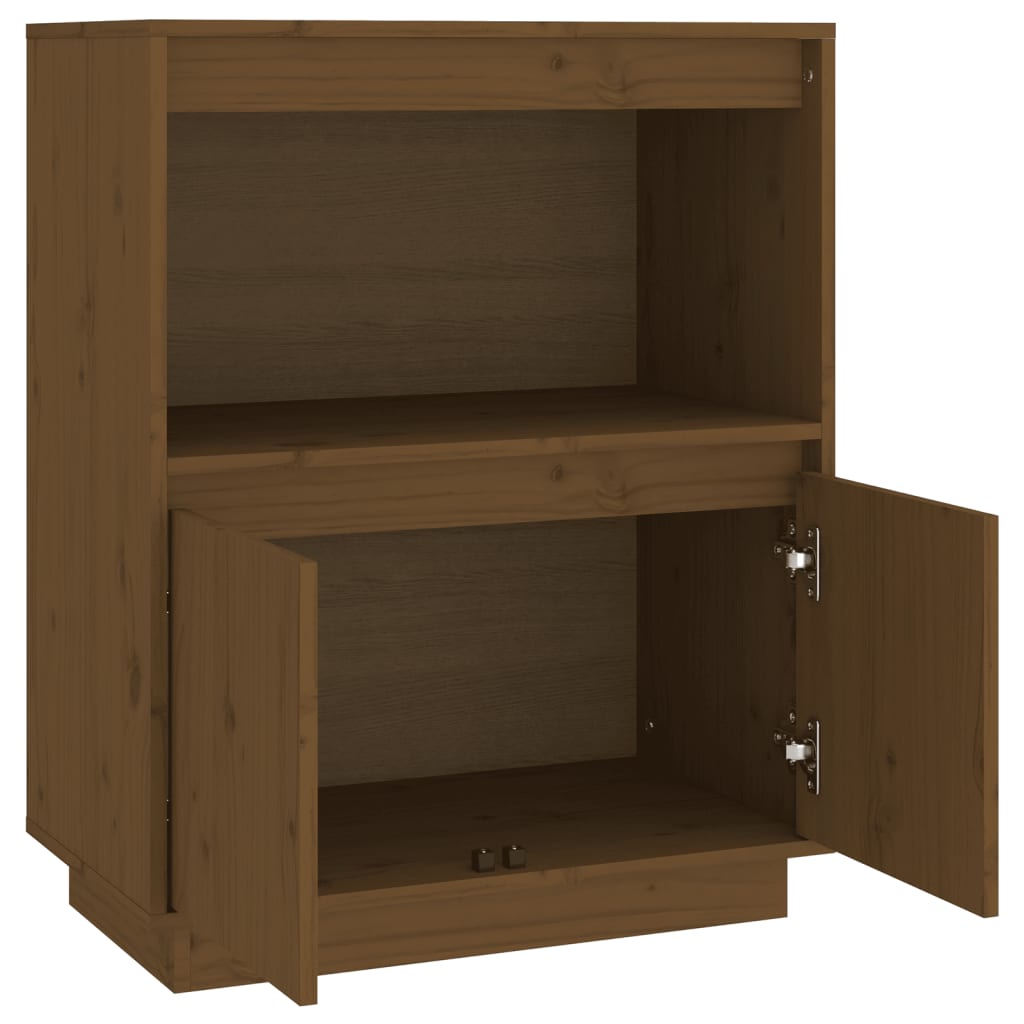 Dressoir 60x34x75 cm massief grenenhout honingbruin - Griffin Retail