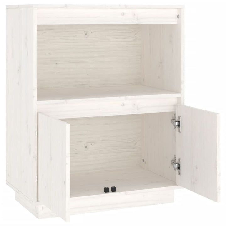 Dressoir 60x34x75 cm massief grenenhout wit - Griffin Retail