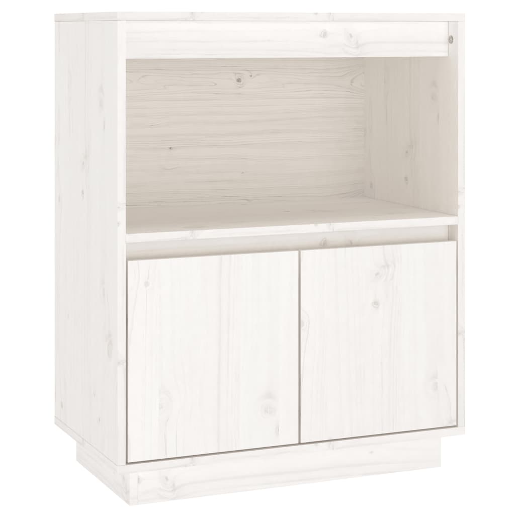 Dressoir 60x34x75 cm massief grenenhout wit - Griffin Retail