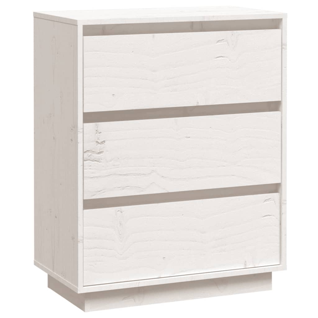 Dressoir 60x34x75 cm massief grenenhout wit - Griffin Retail