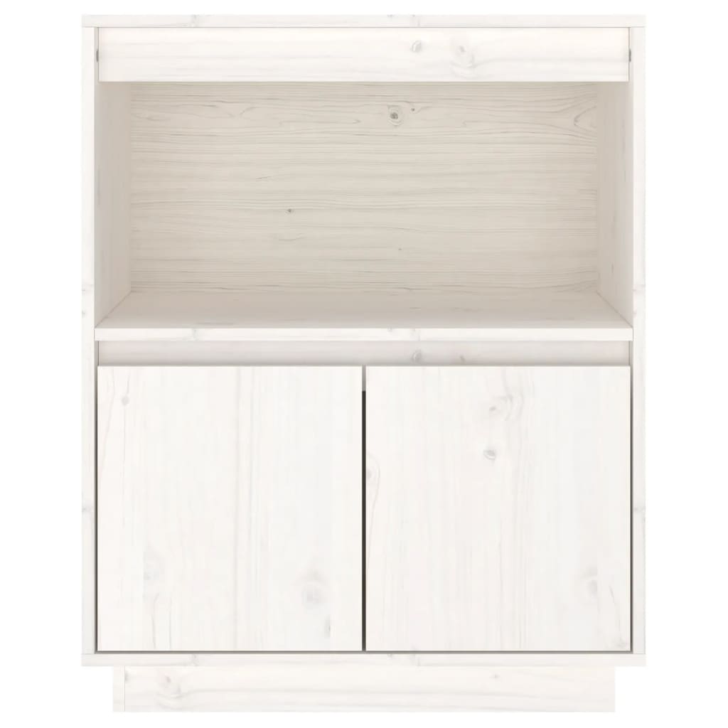 Dressoir 60x34x75 cm massief grenenhout wit - Griffin Retail