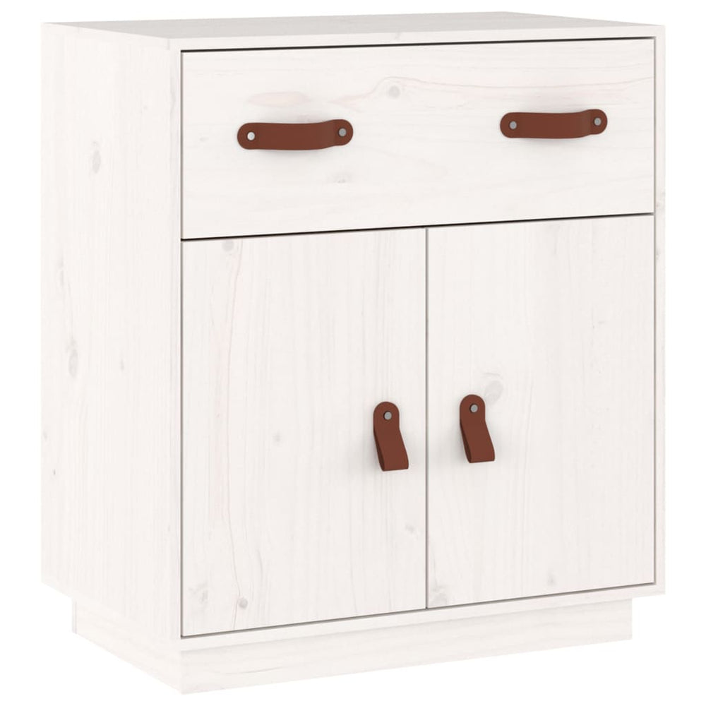 Dressoir 65,5x40x75 cm massief grenenhout wit - Griffin Retail