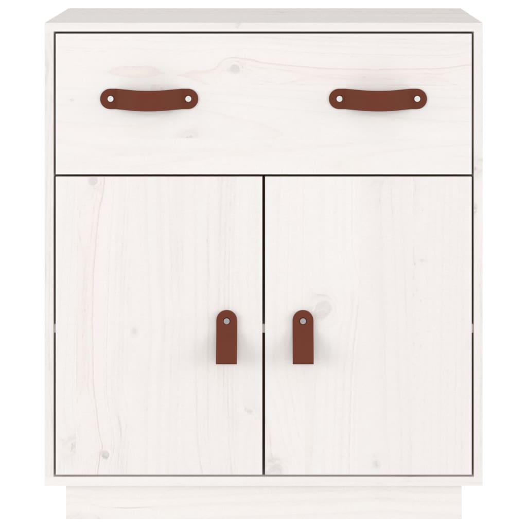 Dressoir 65,5x40x75 cm massief grenenhout wit - Griffin Retail