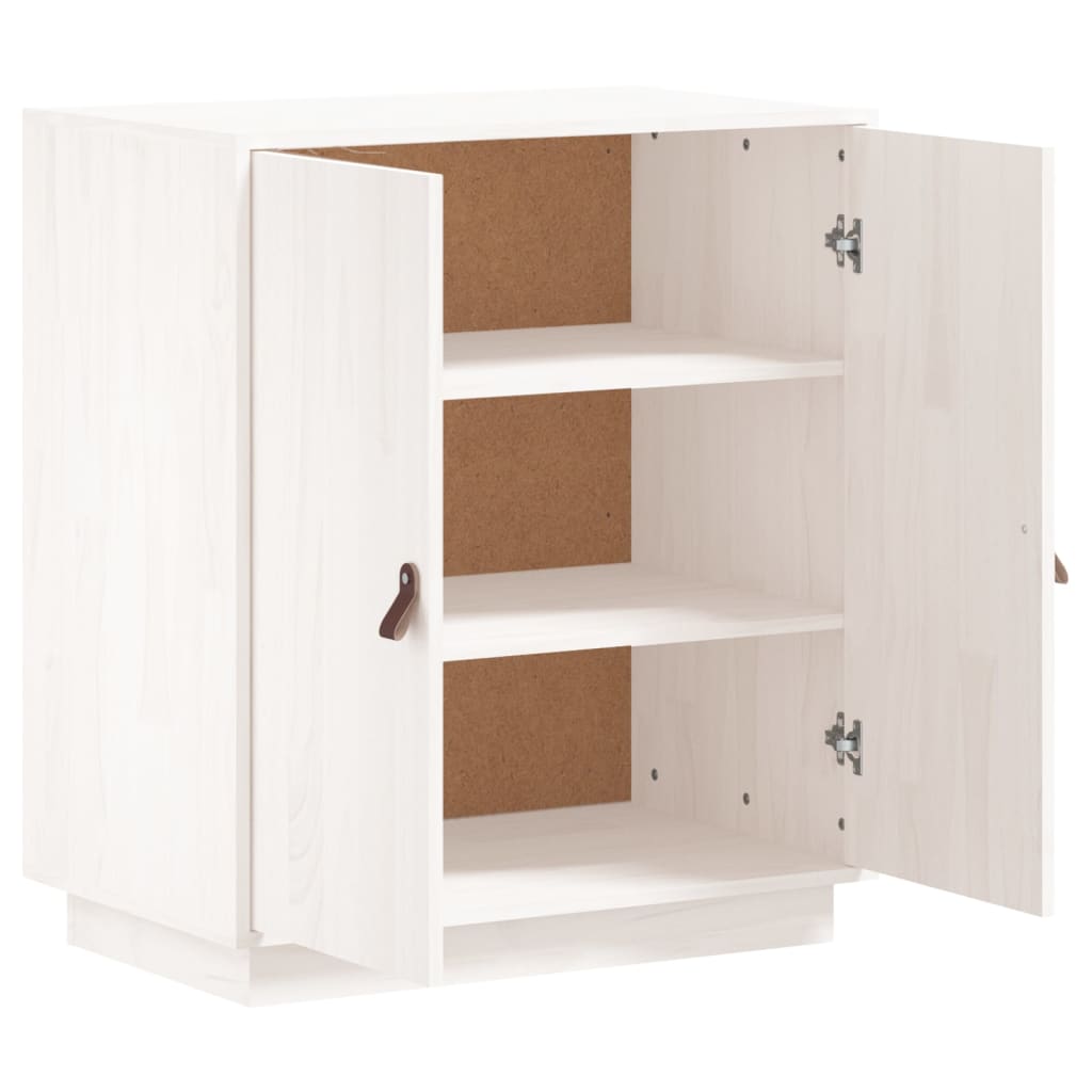 Dressoir 65,5x40x75 cm massief grenenhout wit - Griffin Retail