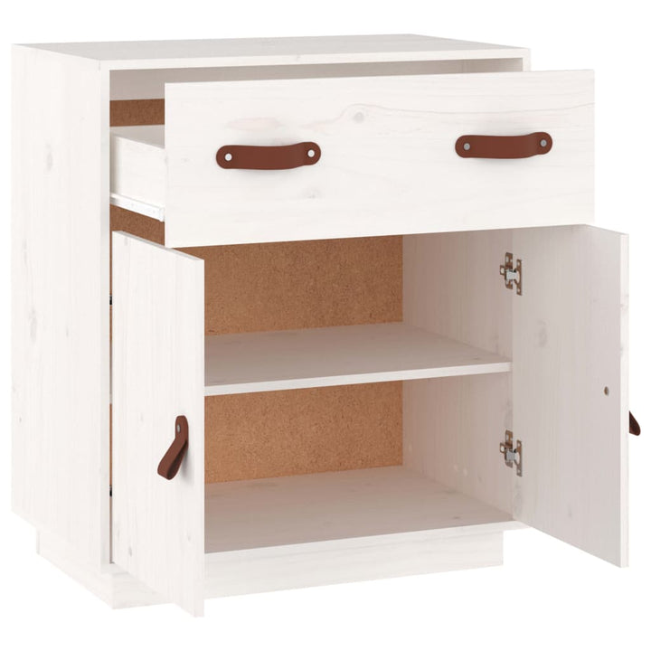 Dressoir 65,5x40x75 cm massief grenenhout wit - Griffin Retail