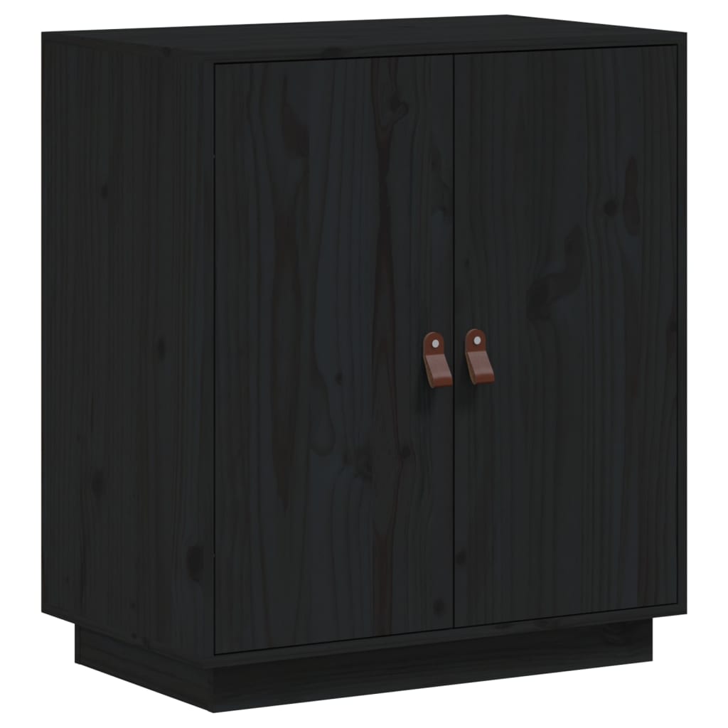 Dressoir 65,5x40x75 cm massief grenenhout zwart - Griffin Retail