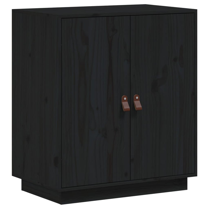 Dressoir 65,5x40x75 cm massief grenenhout zwart - Griffin Retail