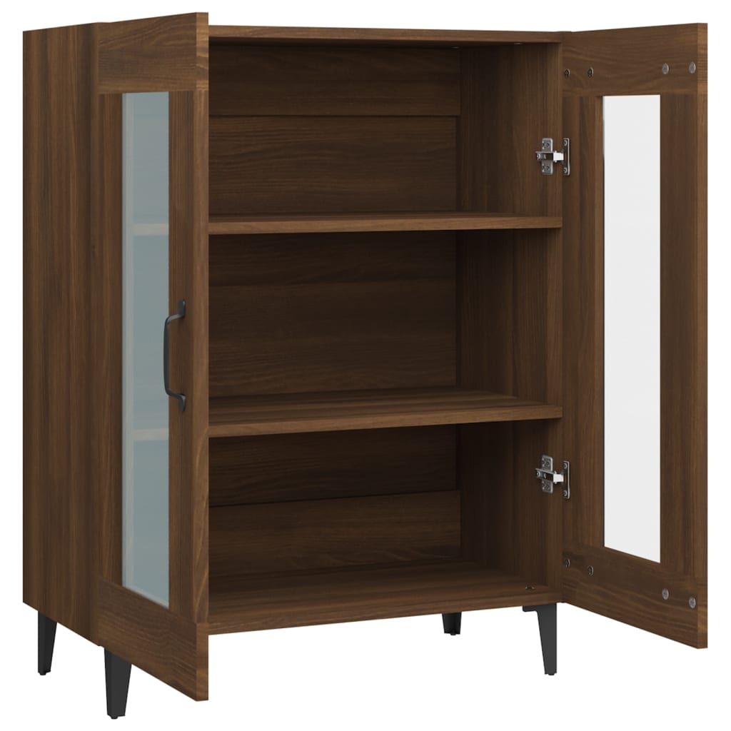 Dressoir 69,5x34x90 cm bewerkt hout bruineikenkleurig - Griffin Retail