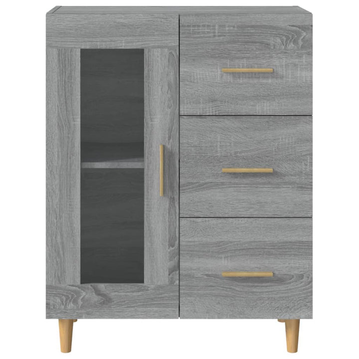 Dressoir 69,5x34x90 cm bewerkt hout grijs sonoma eikenkleurig - Griffin Retail