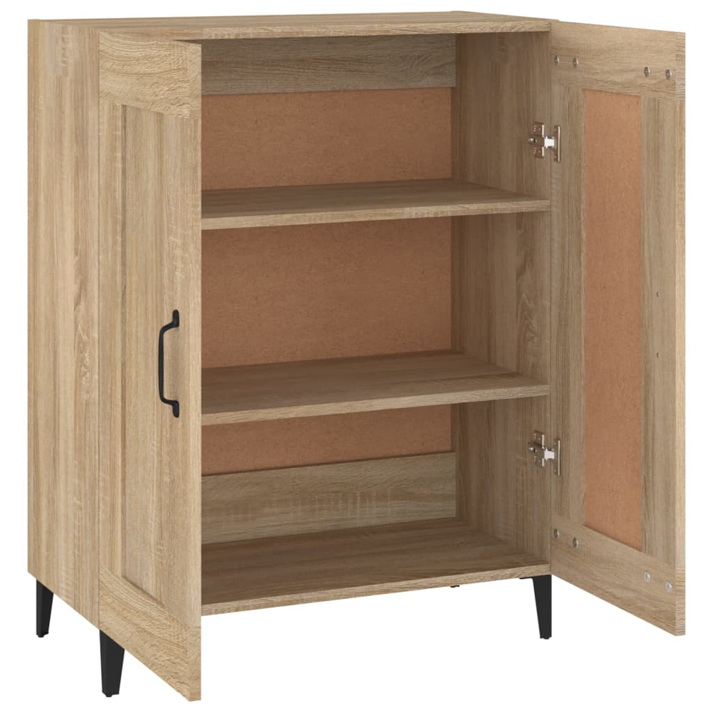 Dressoir 69,5x34x90 cm bewerkt hout sonoma eikenkleurig - Griffin Retail