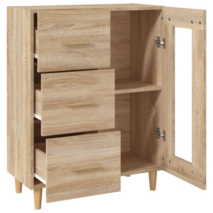 Dressoir 69,5x34x90 cm bewerkt hout sonoma eikenkleurig - Griffin Retail