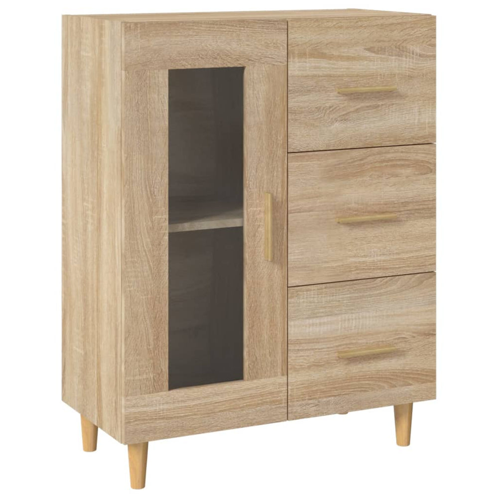 Dressoir 69,5x34x90 cm bewerkt hout sonoma eikenkleurig - Griffin Retail