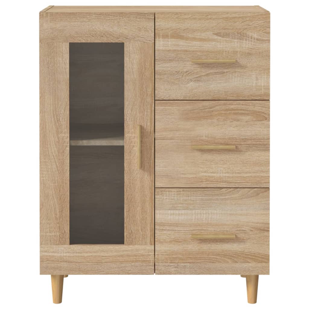 Dressoir 69,5x34x90 cm bewerkt hout sonoma eikenkleurig - Griffin Retail