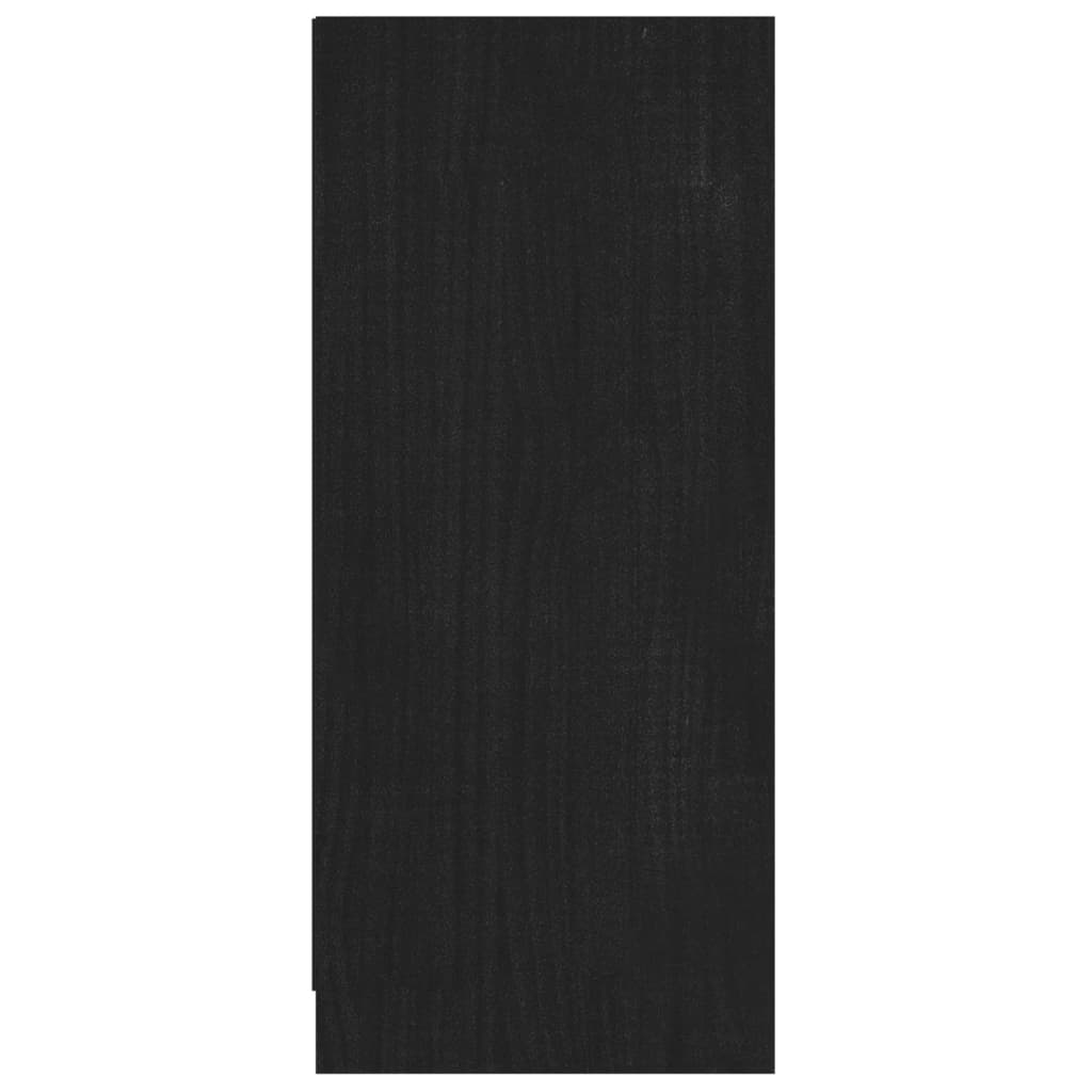 Dressoir 70x33x76 cm massief grenenhout zwart - Griffin Retail