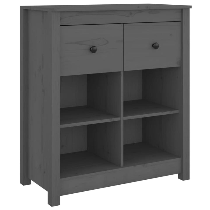 Dressoir 70x35x80 cm massief grenenhout grijs - Griffin Retail