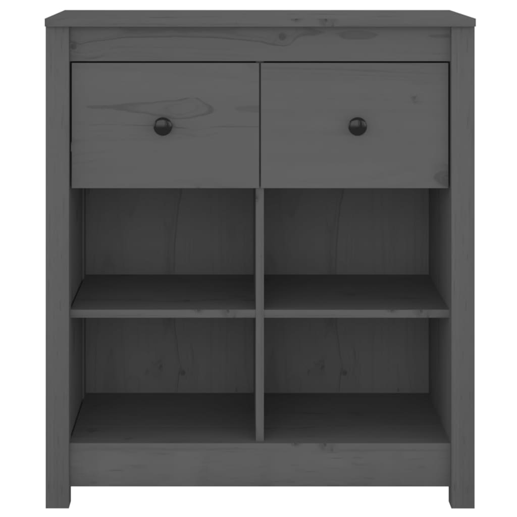 Dressoir 70x35x80 cm massief grenenhout grijs - Griffin Retail