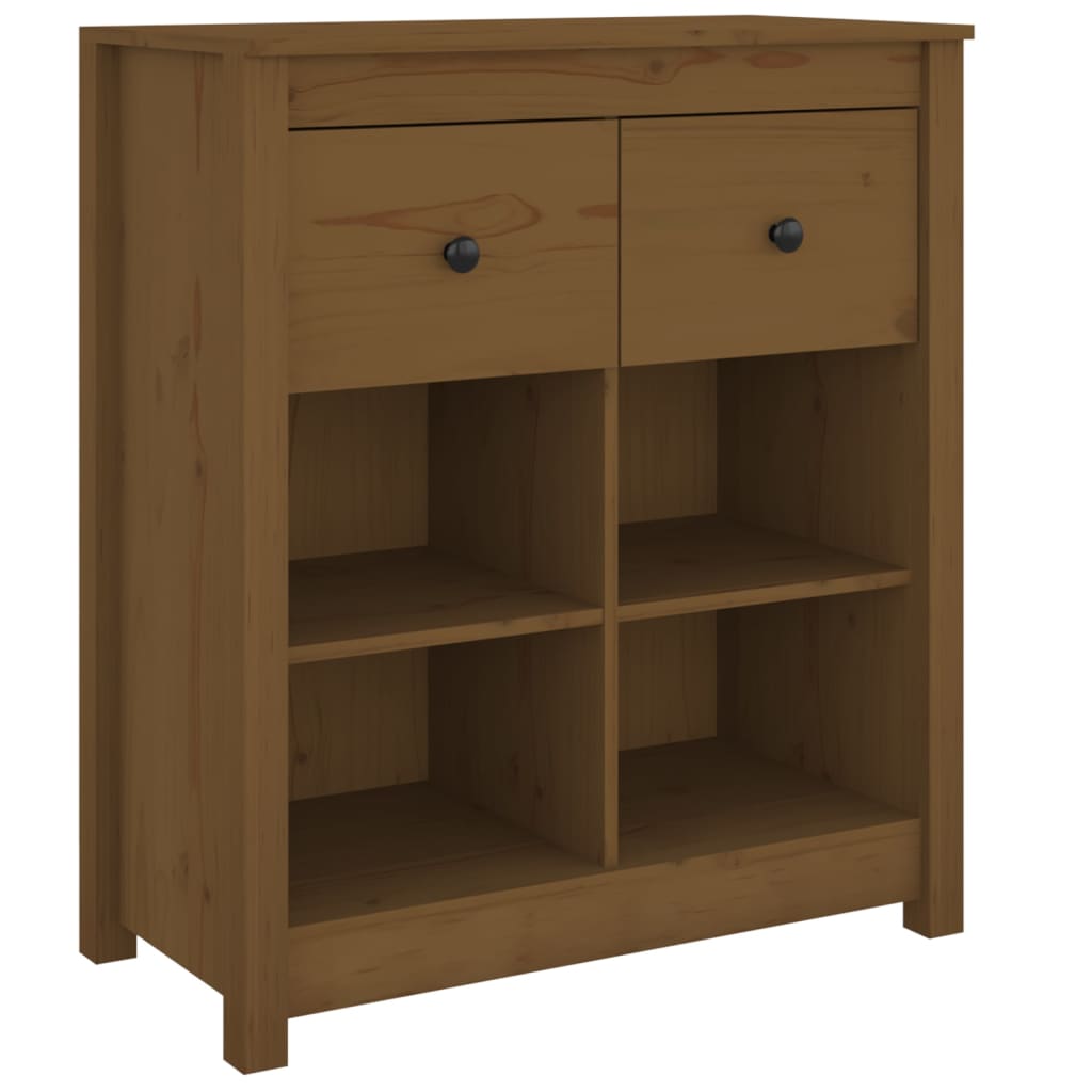 Dressoir 70x35x80 cm massief grenenhout honingbruin - Griffin Retail