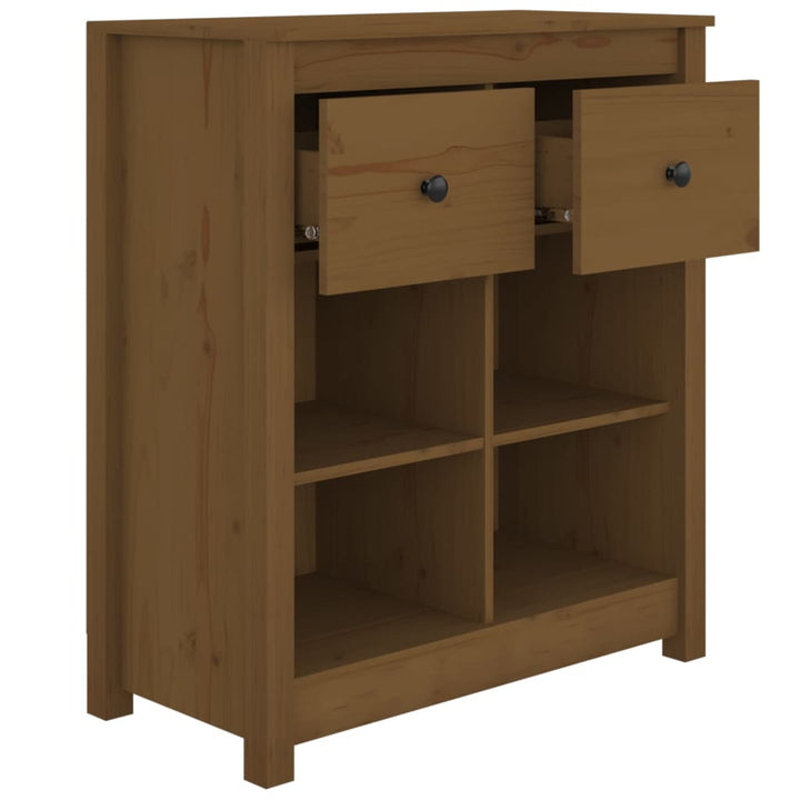 Dressoir 70x35x80 cm massief grenenhout honingbruin - Griffin Retail