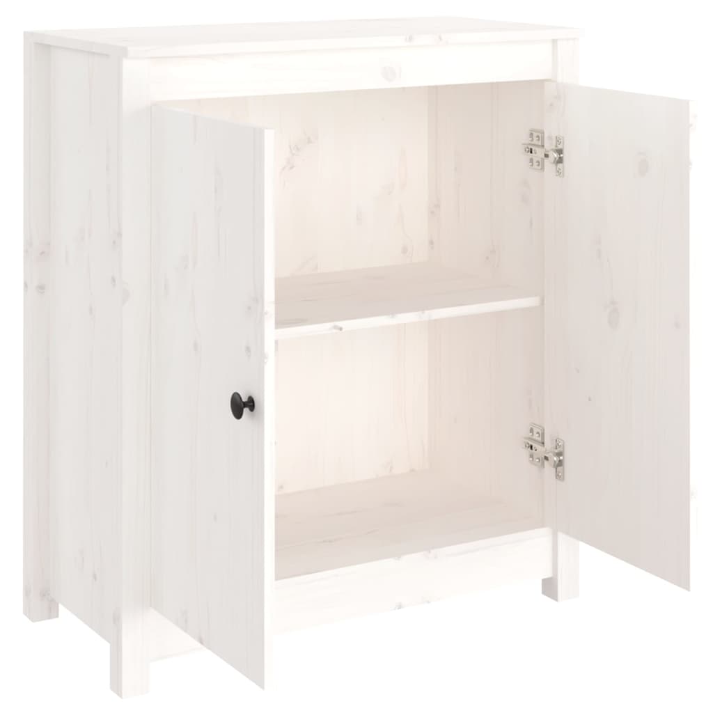 Dressoir 70x35x80 cm massief grenenhout wit - Griffin Retail