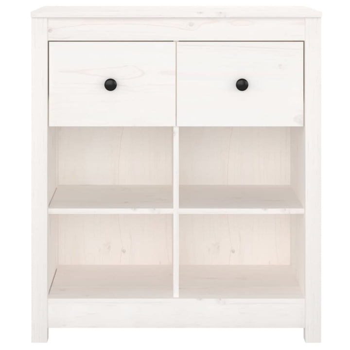 Dressoir 70x35x80 cm massief grenenhout wit - Griffin Retail