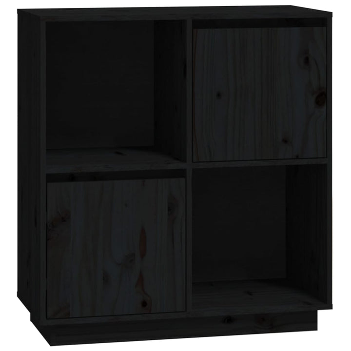 Dressoir 74x35x80 cm massief grenenhout zwart - Griffin Retail