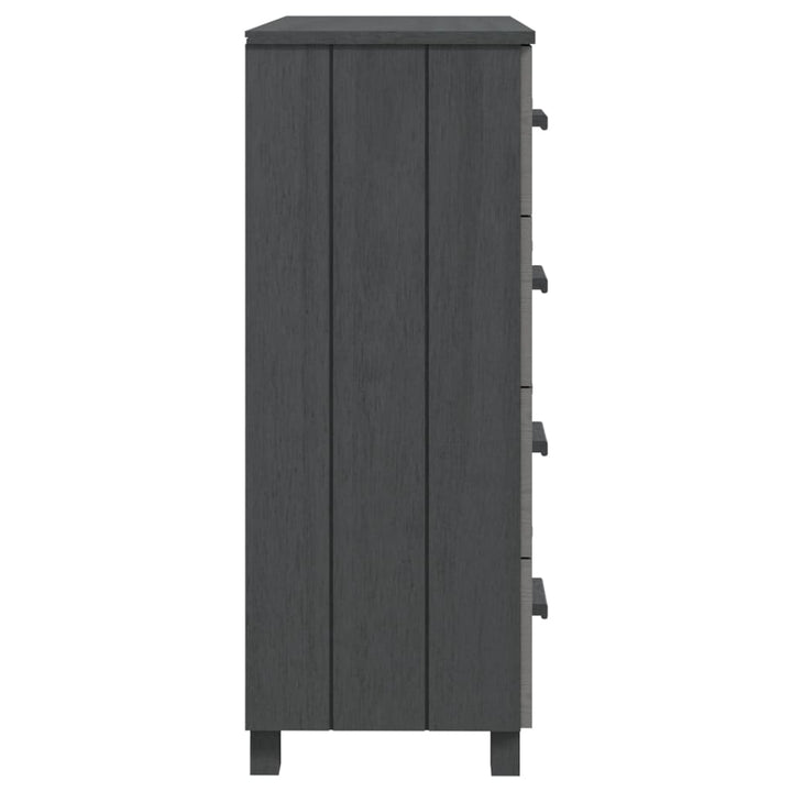 Dressoir 79x40x103,5 cm massief grenenhout donkergrijs - Griffin Retail