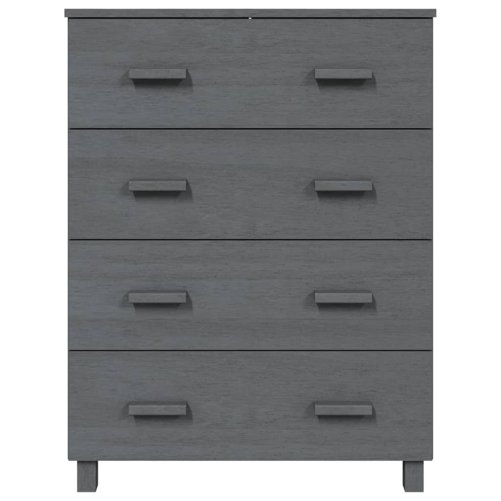 Dressoir 79x40x103,5 cm massief grenenhout donkergrijs - Griffin Retail