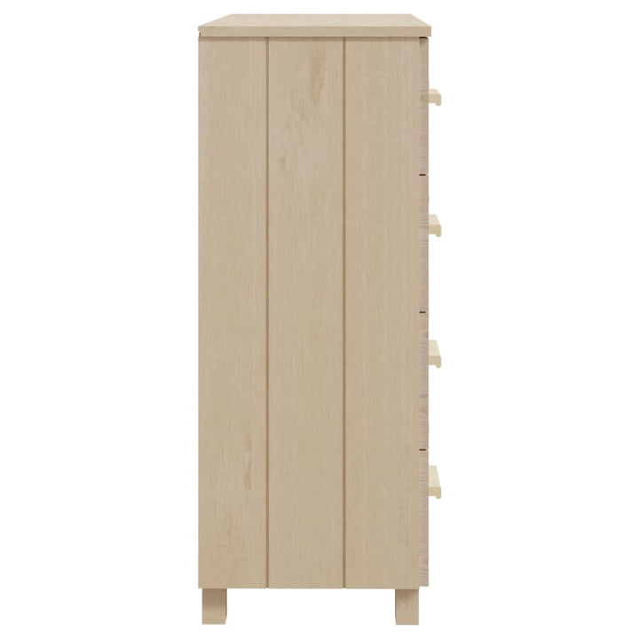 Dressoir 79x40x103,5 cm massief grenenhout honingbruin - Griffin Retail