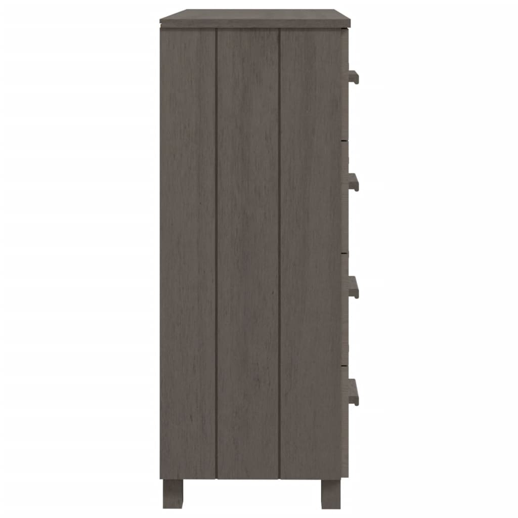 Dressoir 79x40x103,5 cm massief grenenhout lichtgrijs - Griffin Retail