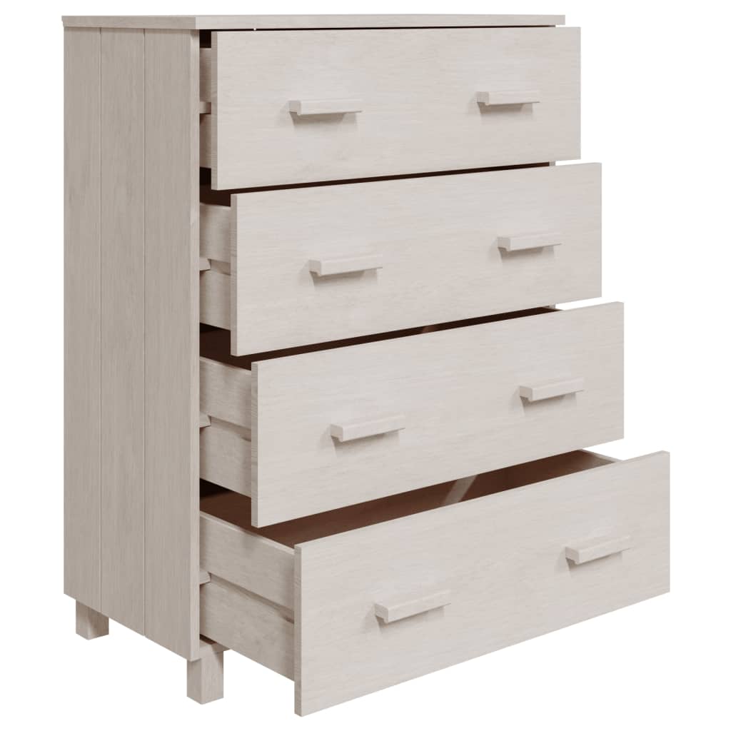 Dressoir 79x40x103,5 cm massief grenenhout wit - Griffin Retail