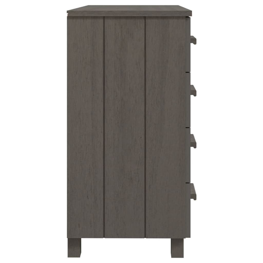 Dressoir 79x40x80 cm massief grenenhout lichtgrijs - Griffin Retail