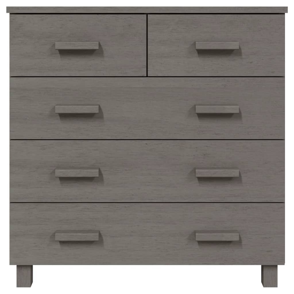 Dressoir 79x40x80 cm massief grenenhout lichtgrijs - Griffin Retail