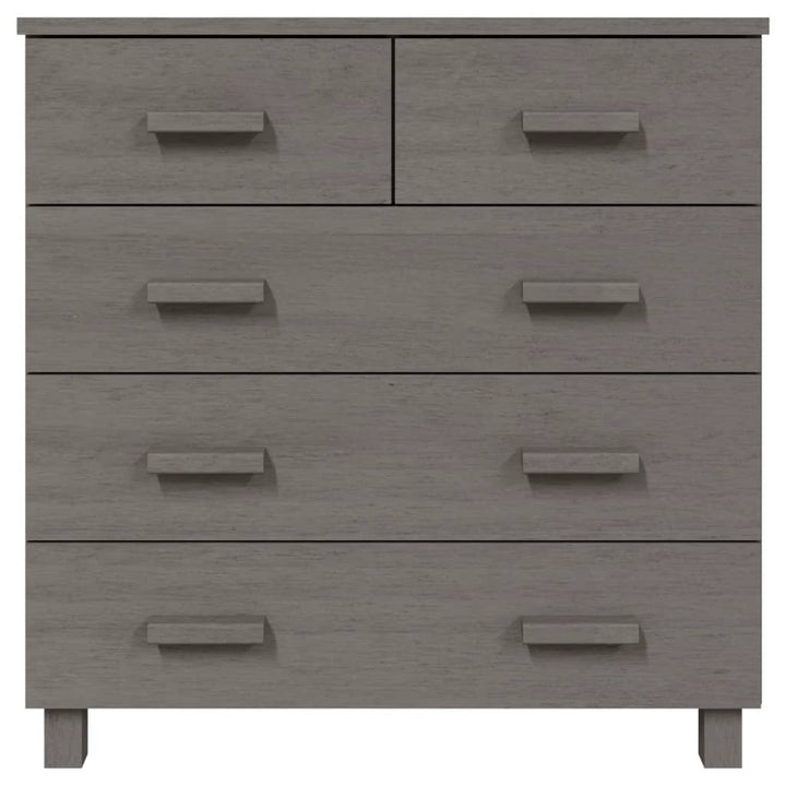 Dressoir 79x40x80 cm massief grenenhout lichtgrijs - Griffin Retail