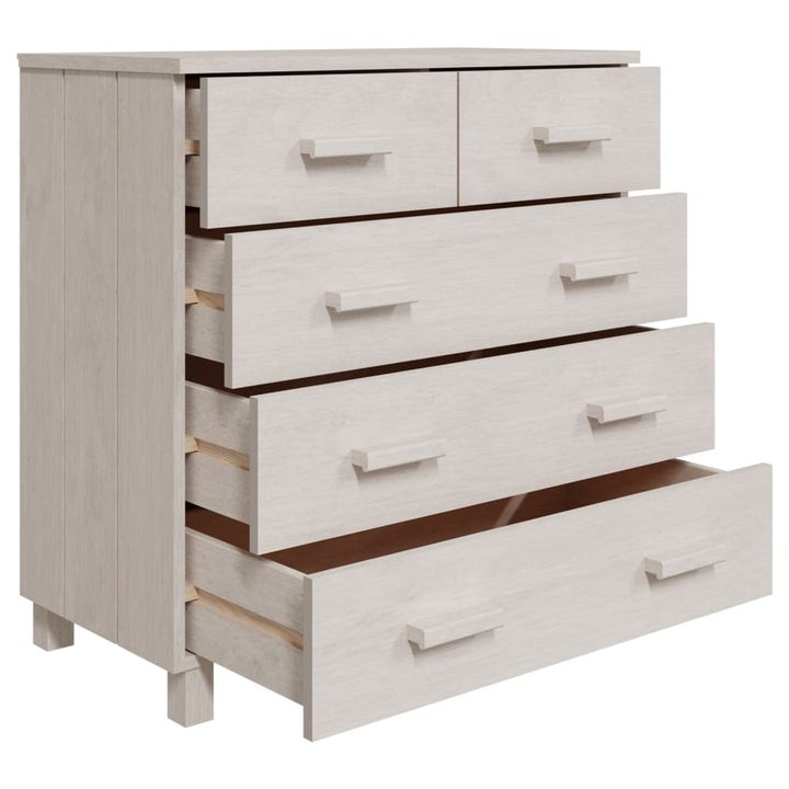 Dressoir 79x40x80 cm massief grenenhout wit - Griffin Retail