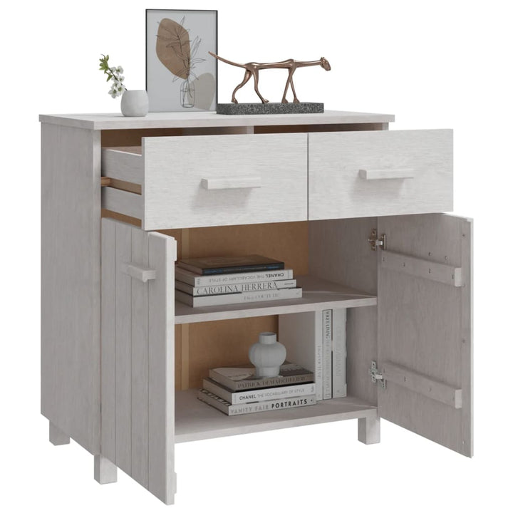 Dressoir 79x40x80 cm massief grenenhout wit - Griffin Retail