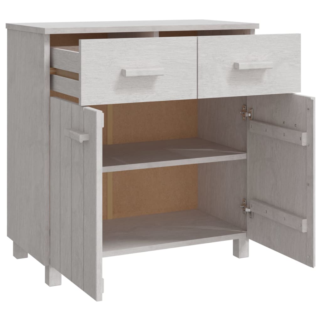 Dressoir 79x40x80 cm massief grenenhout wit - Griffin Retail