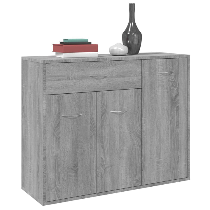 Dressoir 88x30x70 cm bewerkt hout grijs sonoma eikenkleurig - Griffin Retail