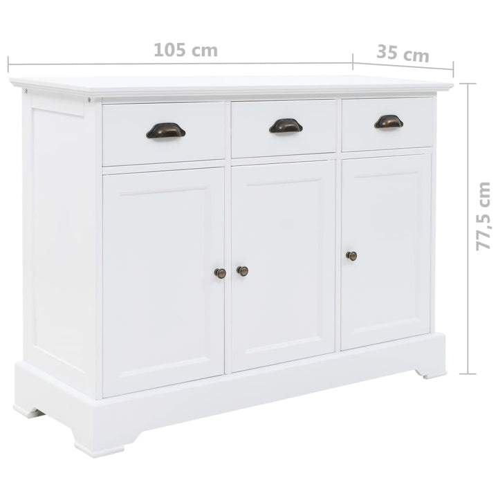 Dressoir met 3 deuren 105x35x77,5 cm MDF en grenenhout - Griffin Retail