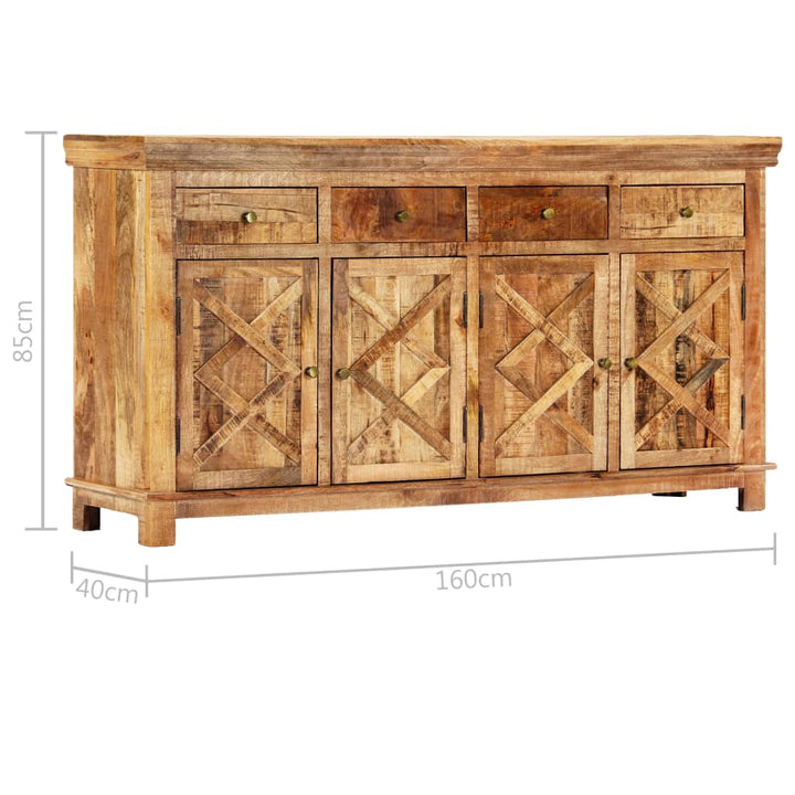 Dressoir met 4 lades 160x40x85 cm massief mangohout - Griffin Retail